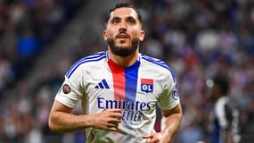 Rayan Cherki avec l'Olympique Lyonnais contre Strasbourg en Ligue 1, le  19 mai 2024