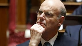Le ministre de l'Economie Eric Lombard au Sénat, à Paris, le 23 janvier 2025