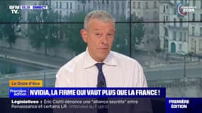 La valeur boursière de Nvidia, une entreprise américaine, a dépassé les 3.330 milliards de dollars, soit plus que le PIB de la France