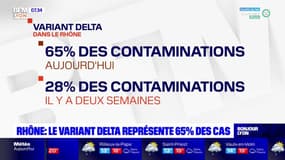 Covid-19: le variant Delta représente 65% des contaminations dans le Rhône