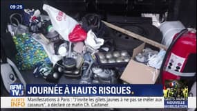 Gilets jaunes à Paris: ce que les autorités ont trouvé dans des coffres de voitures