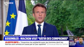 À l'Assemblée nationale, Emmanuel Macron veut "bâtir des compromis"