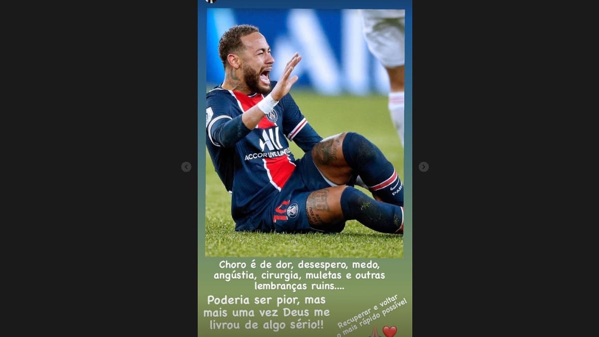 Le message de Neymar sur Instagram