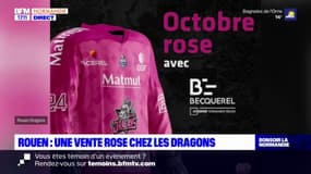 Octobre Rose: des maillots des Dragons de Rouen mis aux enchères