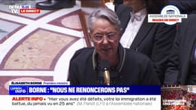 Motion de rejet contre la loi Immigration: "Une fois de plus, vous avez fait le choix délibéré de la compromission avec l'extrême droite" assène Élisabeth Borne à Mathilde Panot