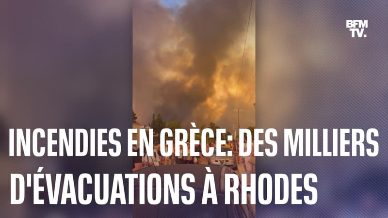 Incendies en Grèce: 30.000 personnes mises à l'abri sur l'île de Rhodes