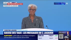Baisse des taux : les messages de Christine Lagarde