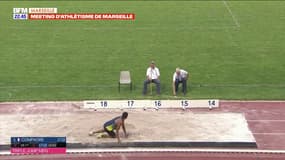 Meeting d'athlétisme de Marseille: revivez la performance du Français Benjamin Compaoré en triple saut