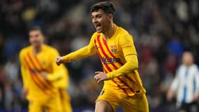 Le milieu espagnol Pedri avec le Barça, le 13 février 2022