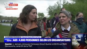 Manifestation contre l'A69: "C'est un projet d'un autre temps" juge Sandrine Rousseau