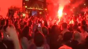 La joie des supporters marseillais