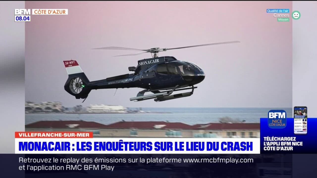 VillefranchesurMer l'enquête se poursuit après le crash d'un hélicoptère