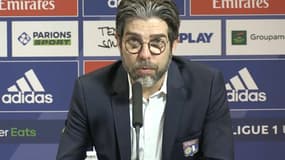 Juninho en conférence de presse, à Lyon le 13 janvier 2021