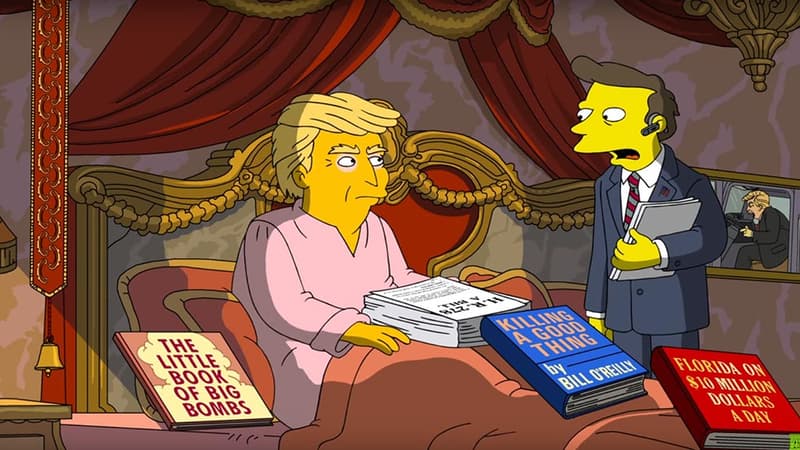 Le président Trump dans un épisode des Simpsons.