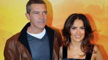 Antonio Banderas et Salma Hayek à Paris en 2011