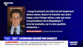 Présidentielle 2027: Nicolas Sarkozy souligne les "qualités évidentes" de Gérald Darmanin et lui souhaite de "franchir l'étape ultime" 