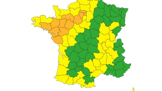 15 départements en vigilance orange