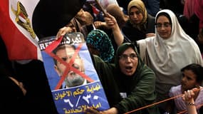 Des femmes participant à la manifestation qui a conduit à la destitution de Mohamed Morsi, le 3 juillet 2013.