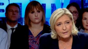 Marine Le Pen dimanche sur le plateau de BFM Politique.