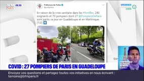Covid-19: 27 sapeurs-pompiers de Paris envoyés en renfort en Guadeloupe