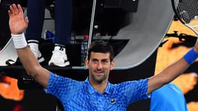 Novak Djokovic après son premier tour à l'Open d'Australie 2023