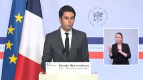 Le porte-parole du gouvernement Gabriel Attal, le 17 février 2021