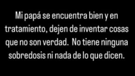 Le message de Tomas Lavezzi pour démentir une éventuelle overdose de son père Ezequiel.