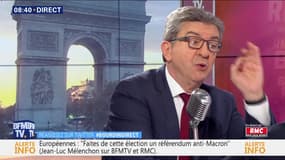 Jean-Luc Mélenchon face à Jean-Jacques Bourdin en direct