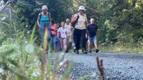 Les membres de l'association des Amis de la Montagne de Tarare ont organisé une randonnée pour alerter sur le projet de carrière à Joux.