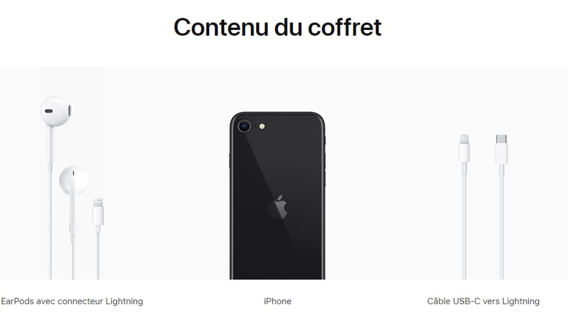 Le contenu du coffret de l'iPhone SE d'Apple Le contenu du coffret de l'iPhone SE d'Apple
