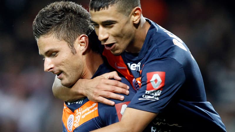 Olivier Giroud et Younès Belhanda