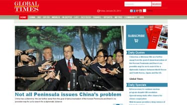 Capture d'écran du site Global Times.