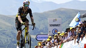 Wout van Aert lors du contre-la-montre à Peyragudes sur le Tour de France, le 18 juillet 2025