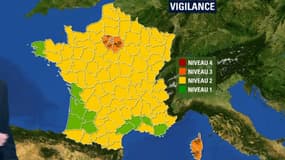 L'Ile-de-France et la Corse placées en vigilance orange neige et verglas le 15 janvier 2016.