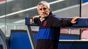 L'entraîneur espagnol Quique Setien, à Lisbonne le 14 août 2020