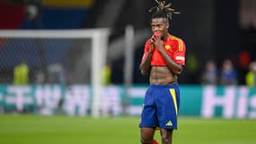 Nico Williams avec l'Espagne le 14 juillet 2024