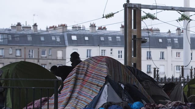 Image de l'évacuation du camp de migrants porte de la Chapelle en juin 2016. (photo d'illustration)
