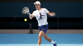 Novak Djokovic à l'entraînement ce mardi
