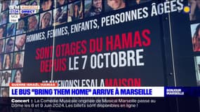 Marseille: le bus "Bring them home" arrive à l'Orange Vélodrome
