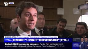 Menace de censure: Gabriel Attal dénonce une "position totalement irresponsable" de Marine Le Pen
