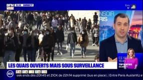Paris: les quais ouverts mais sous surveillance policière 