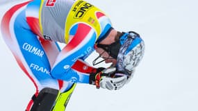 Clément Noël aux Mondiaux de Saalbach 2025, en Autriche, après son échec lors de la deuxième manche du slalom