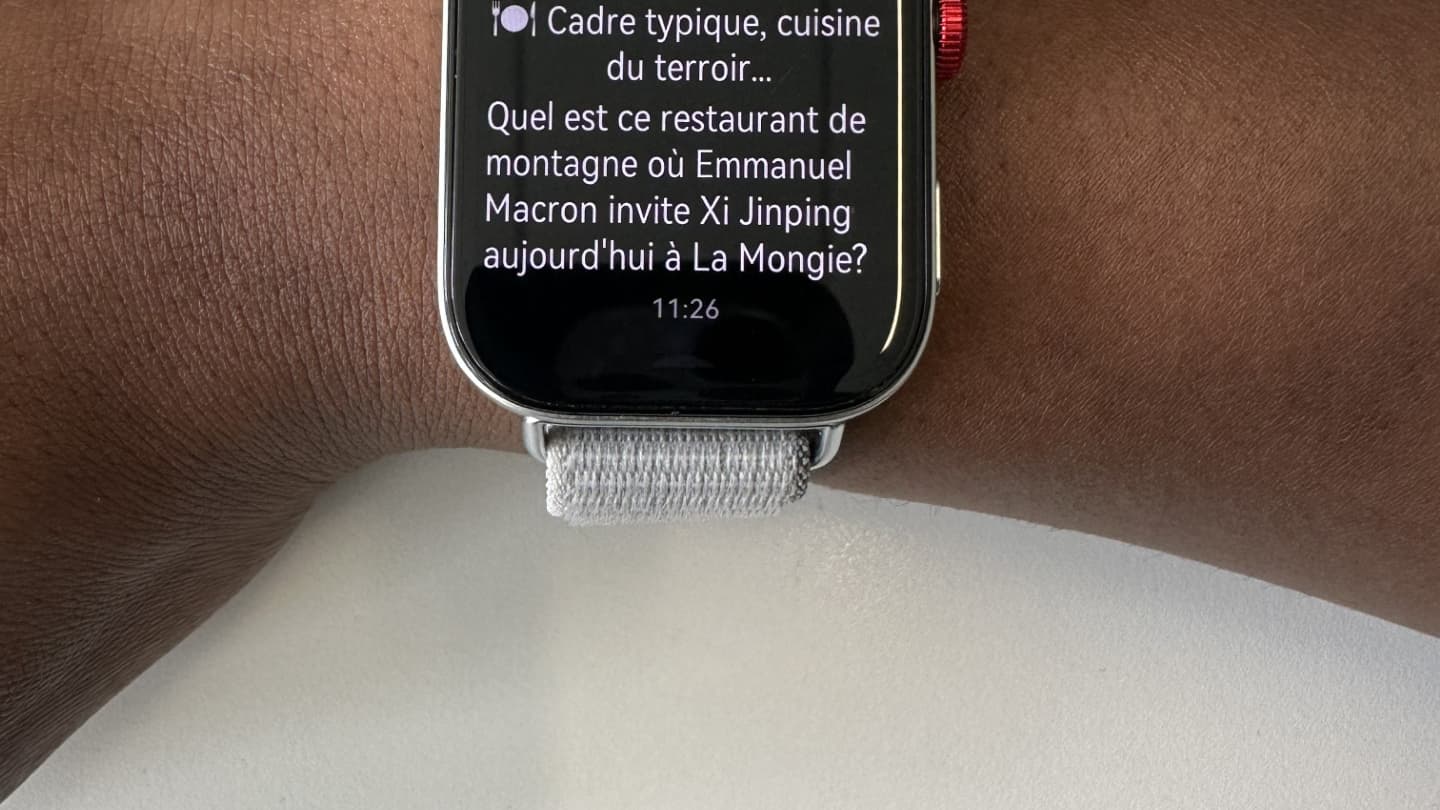 Les notifications sur la Huawei Watch Fit 3 laissent à désirer.