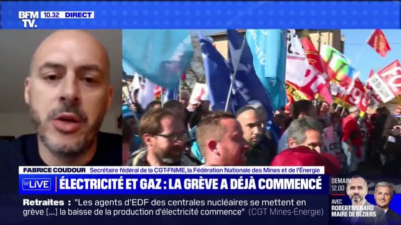 Fabrice Coudour, CGT Mines et Énergie, sur la grève dans les centrales: 