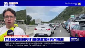 Camion renversé en Italie: l'A8 bouchée en direction de Vintimille