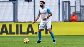 Adil Rami à l'OM, au Vélodrome le 30 mars 2019