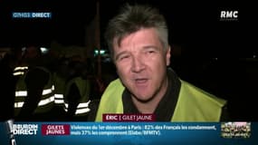 Taxes sur le carburant annulées pour 2019: "Une victoire tardive" juge Eric, "gilet jaune"
