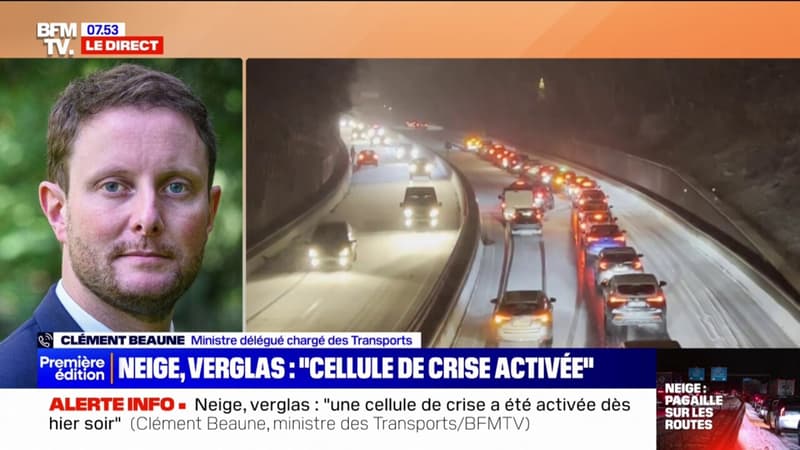 Neige: Clément Beaune annonce que 400 véhicules sont encore bloqués en Ile-de-France