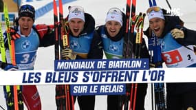 Mondiaux de biathlon (relais) : Les Bleus font tomber la Norvège et s'offrent l'or (commentaires RMC)