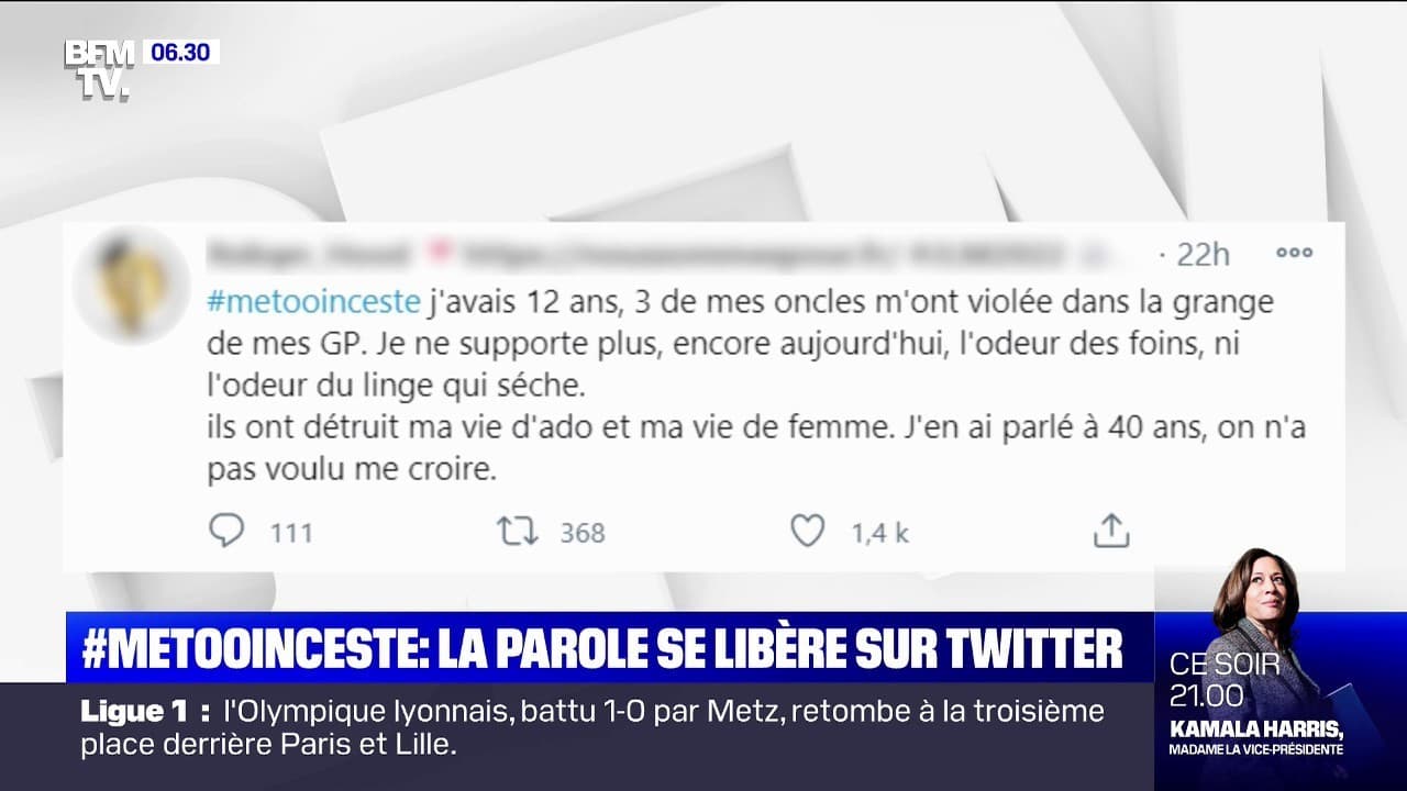 Metooinsceste La Parole Se Lib Re Sur Twitter